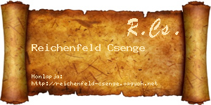 Reichenfeld Csenge névjegykártya